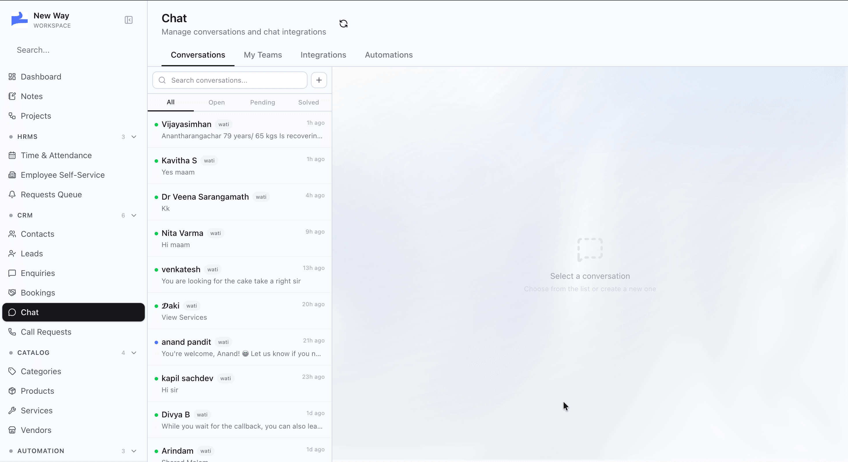 CRM screen 6
