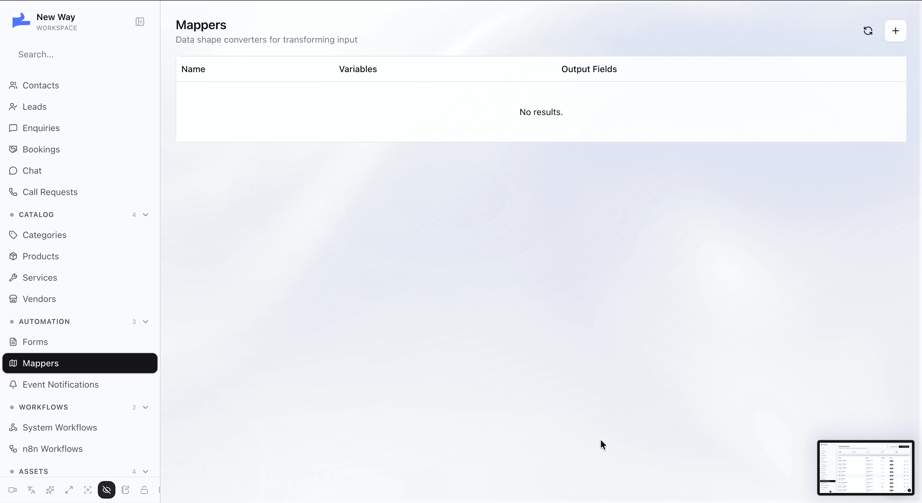 Workflow list