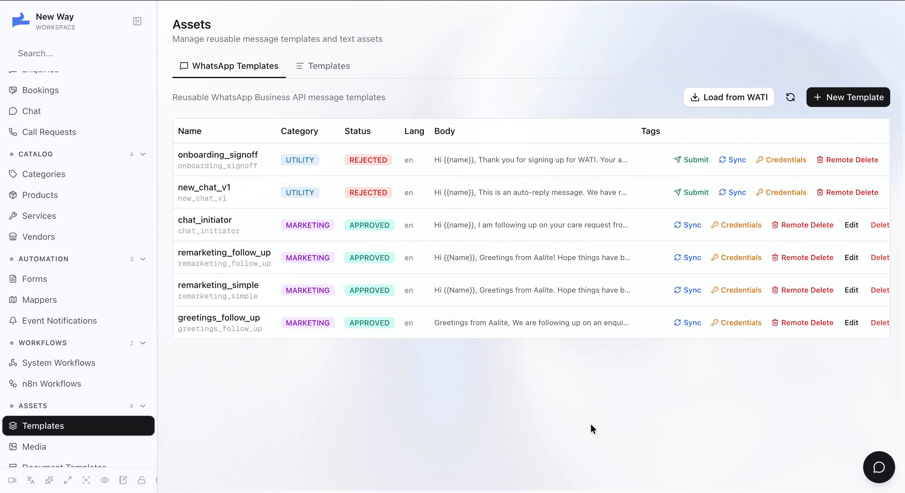Assets and Templates