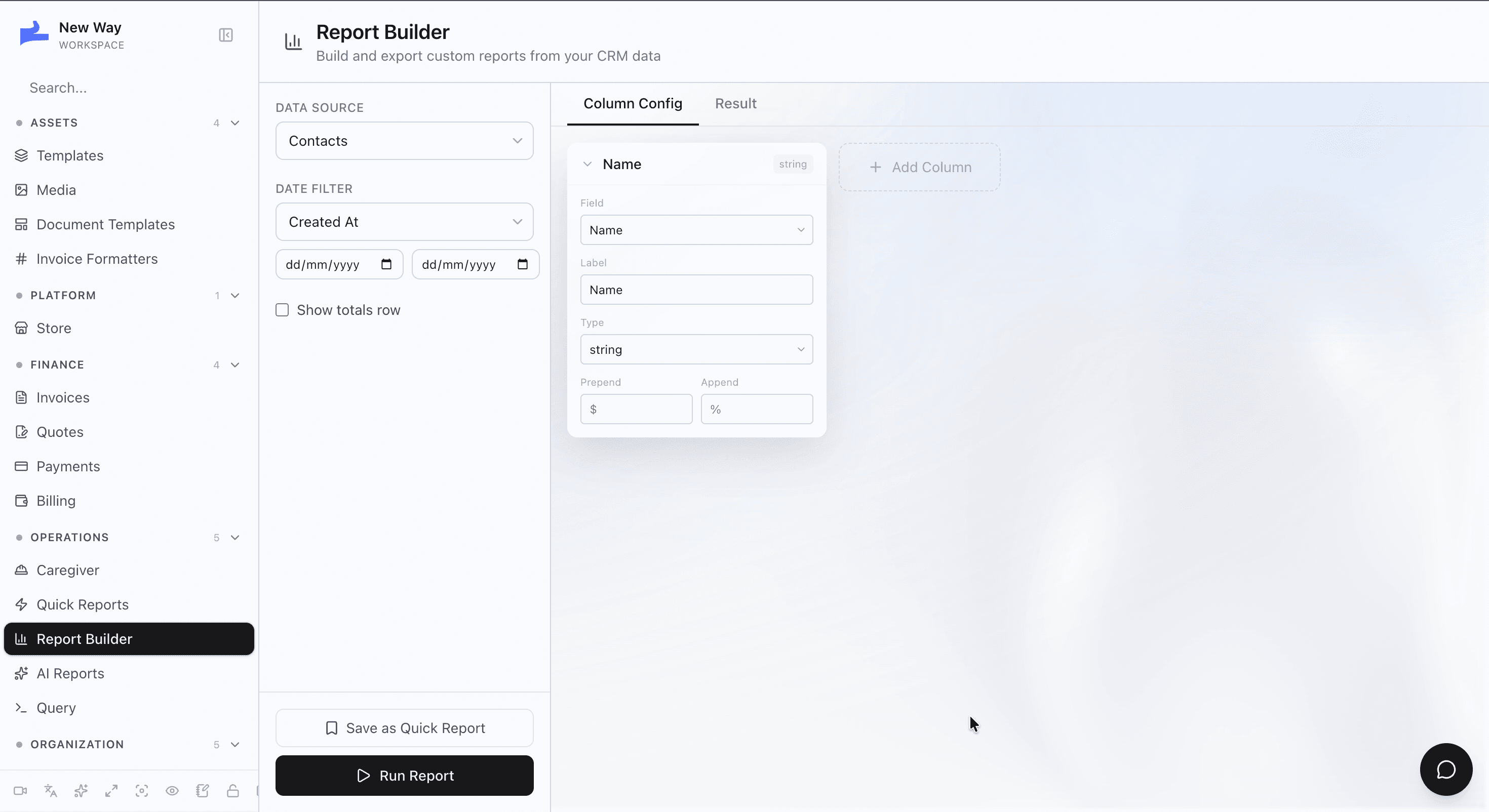 Report builder